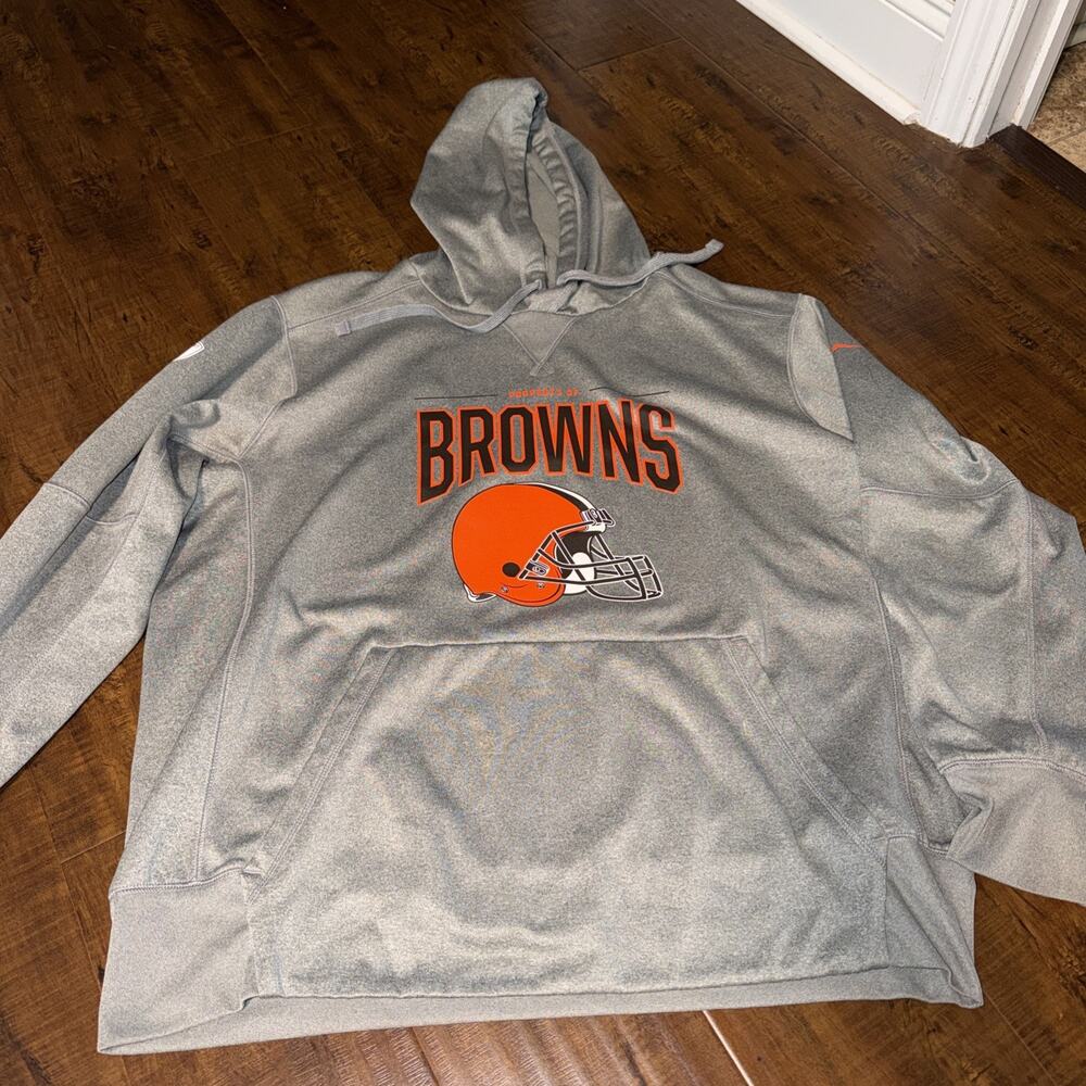 Mens Nike Cleveland Browns NFL TEAM APPAREL XL Hoodie Football Polyester